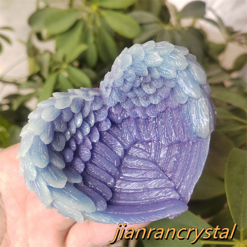 3.5” Luminous Stone Resin Carved Decoration Mermaid Skull Reiki Healing Gift 1pc