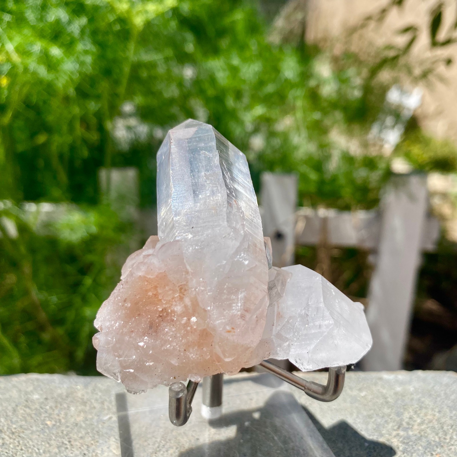 91G Natural Clear White Crystal Quartz Cluster Energy Healing Specimen