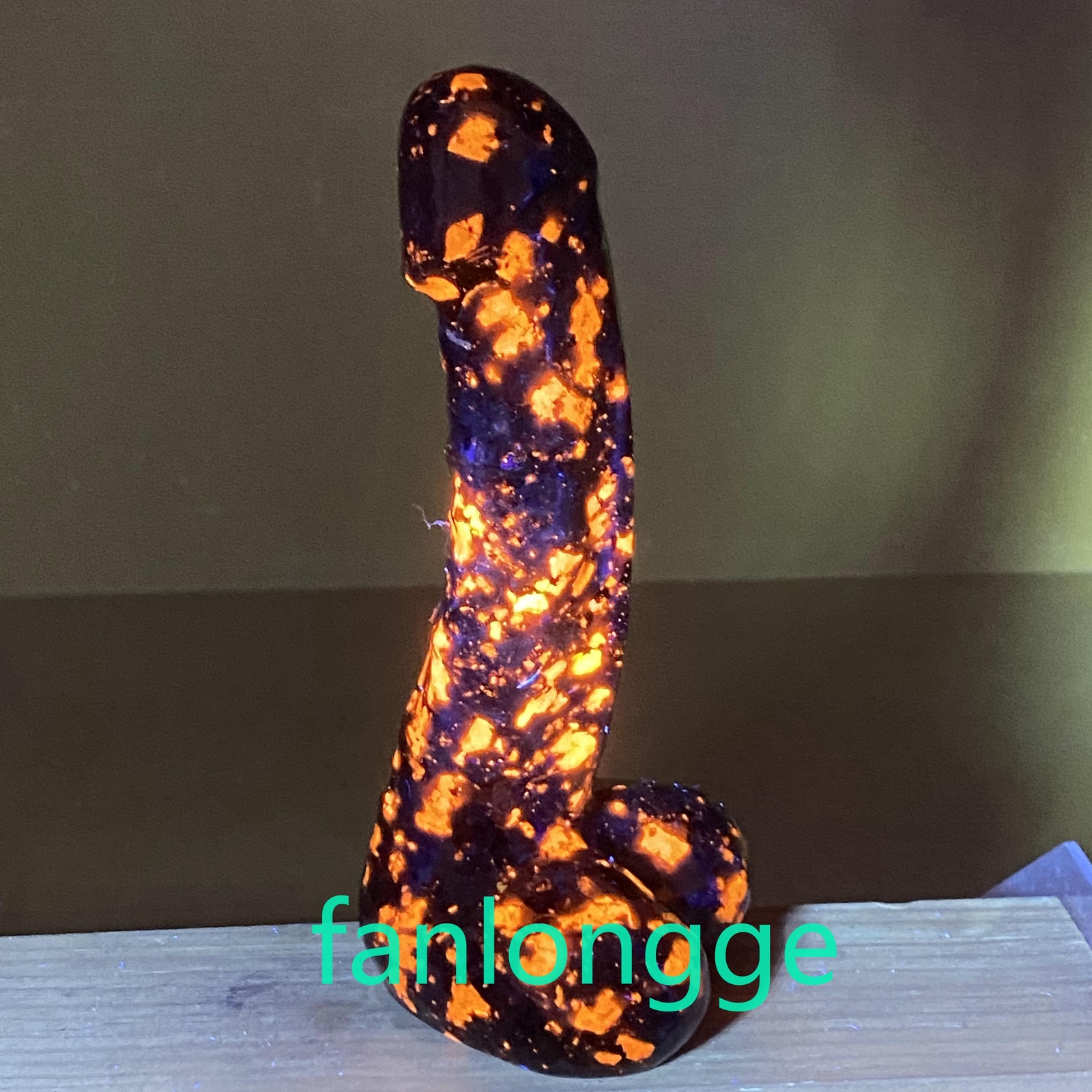 6in Wholesale Natural Yooperite male penis Quartz Crystal Carved Figurines 1pc