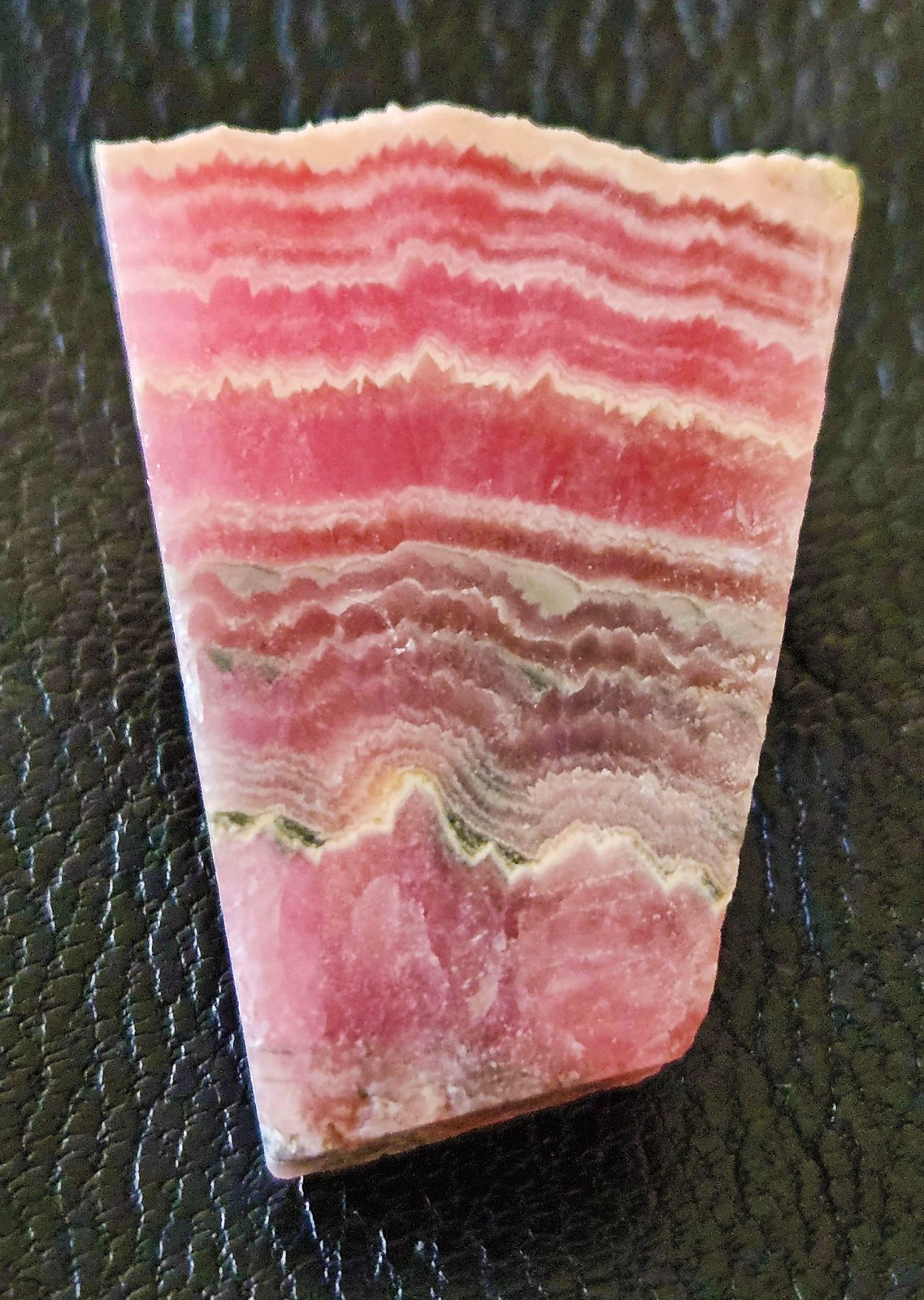 Rhodrochrosite Stalactite “Fan” Slice – Argentina#1