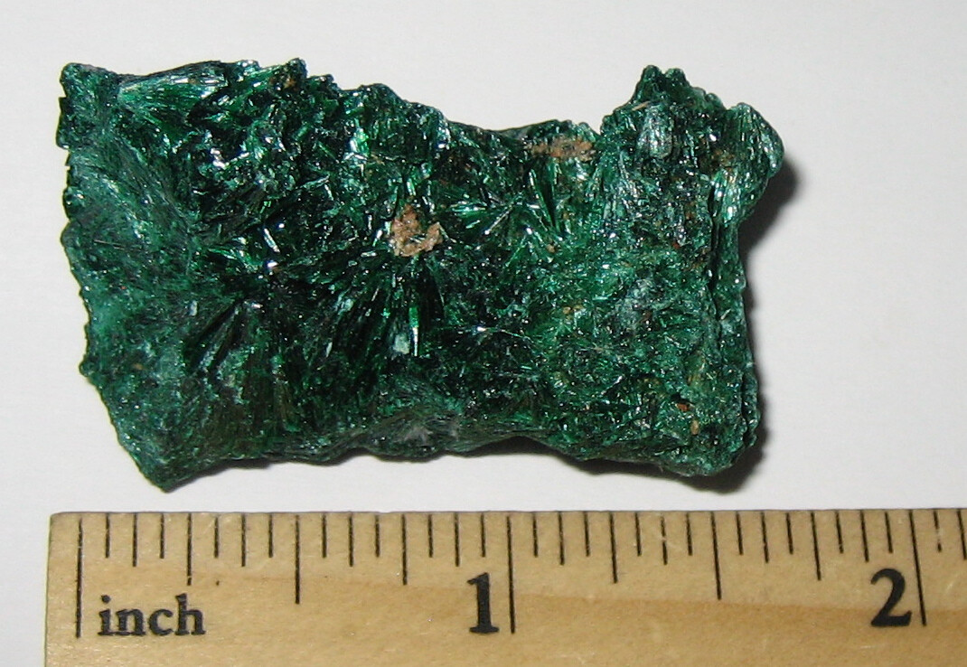1.7″ BEAUTIFUL FIBROUS MALACHITE CRYSTAL CLUSTER FROM THE CONGO ~ 33.9grams *6