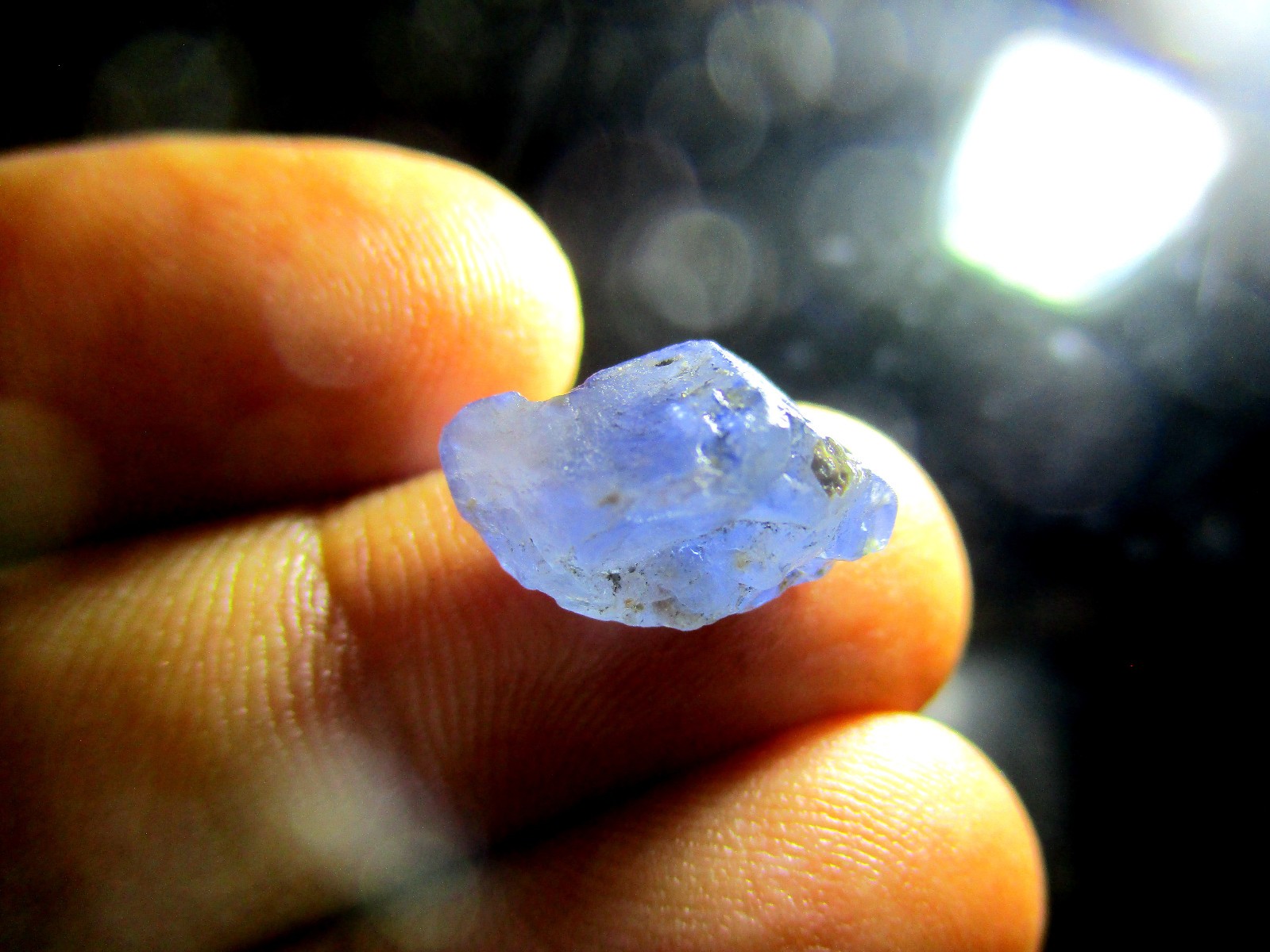 Natural Blue Sapphire Crystal Specimen, 10.75 Carats, Jammu Kashmir Origin
