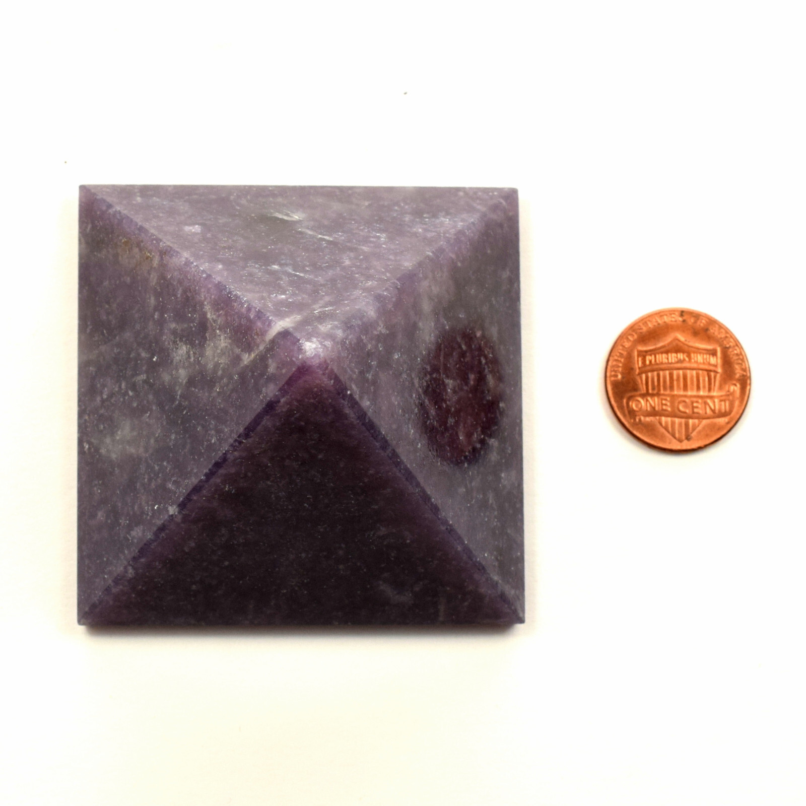 56mm Purple Lepidolite Pyramid Natural Sparkling Flower Sugilite Mineral Brazil