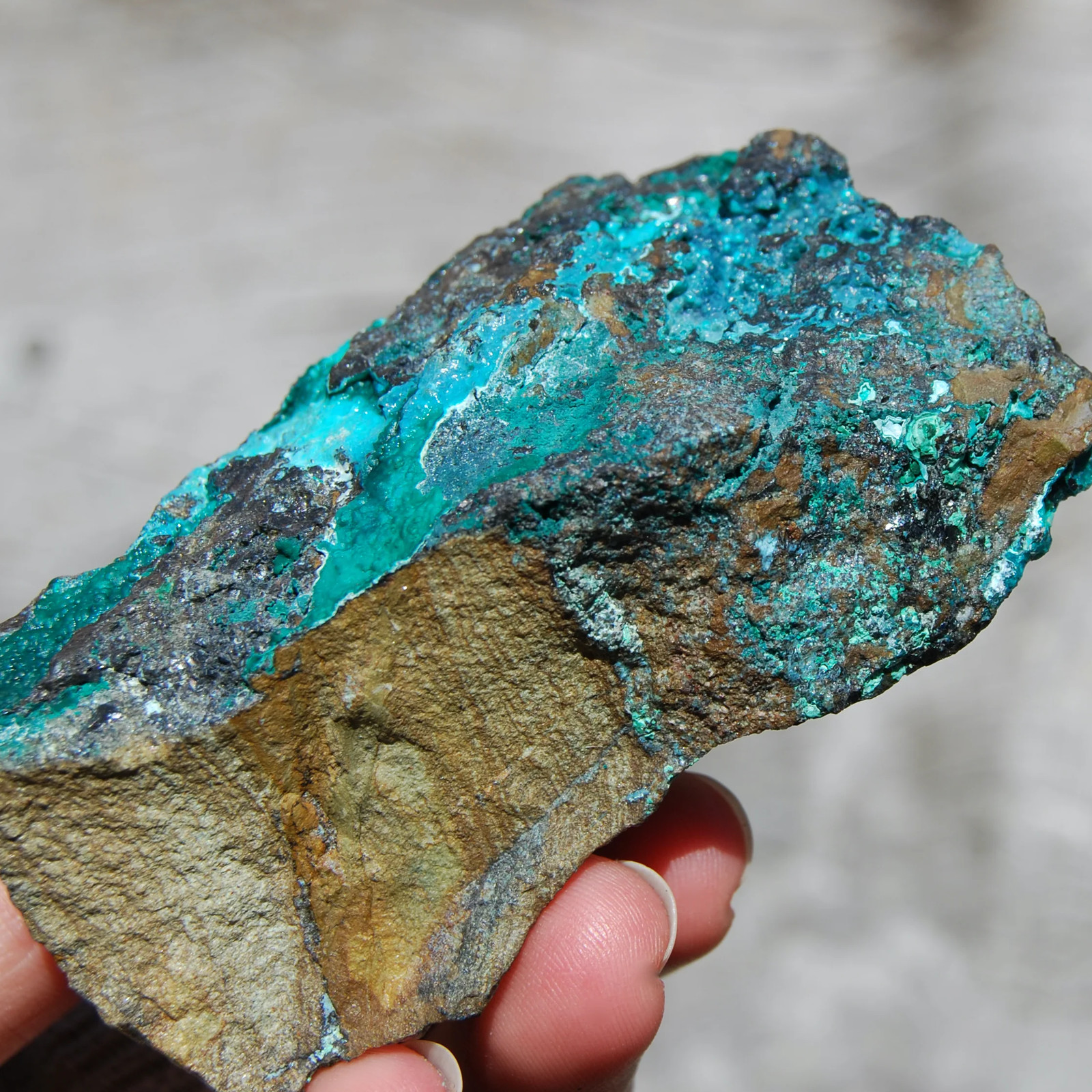 3.5in Silica Chrysocolla Crystal, Natural Raw Chrysocolla Malachite, Congo L8