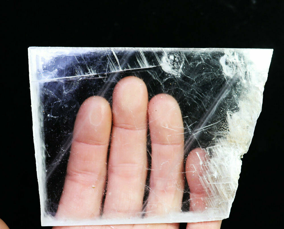 211g Clear Selenite Slab Healing Crystals Reiki Gypsum Crystal Quartz Specimen