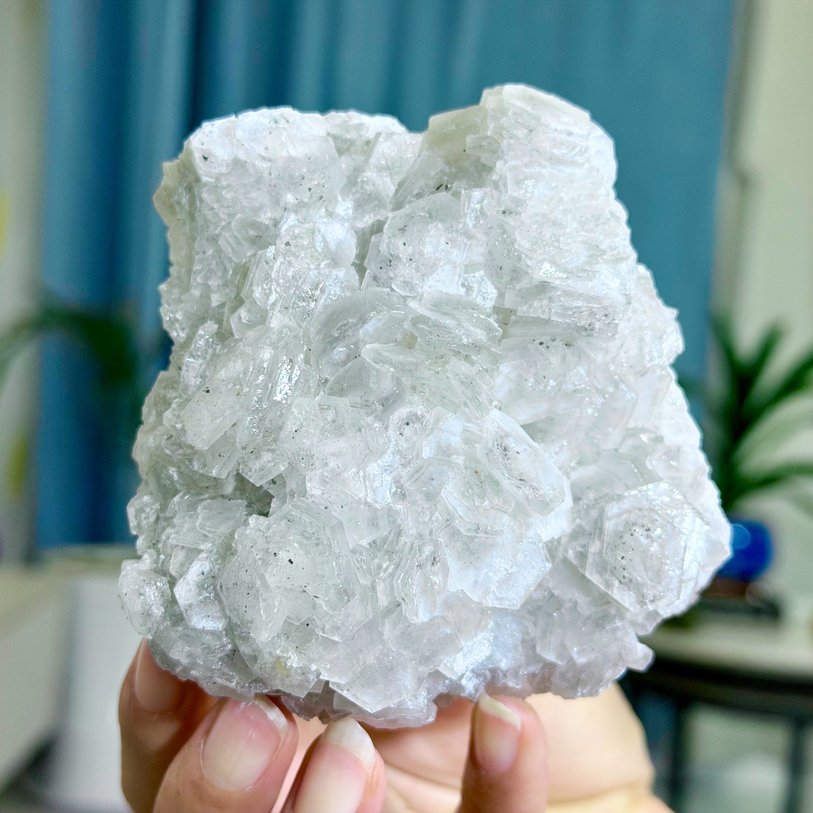 493G Natural String of Copper Coins Calcite/Fluorescent Glow Under UV Light