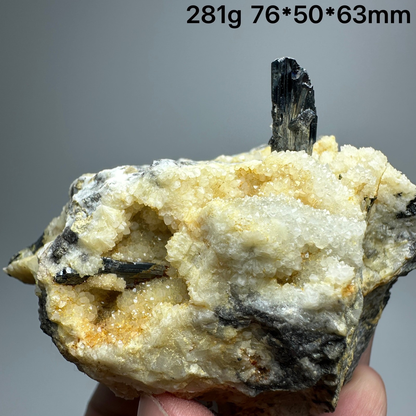 Natural Stibnite from Wuling antimony mine, Qingjiang, Jiangxi, China