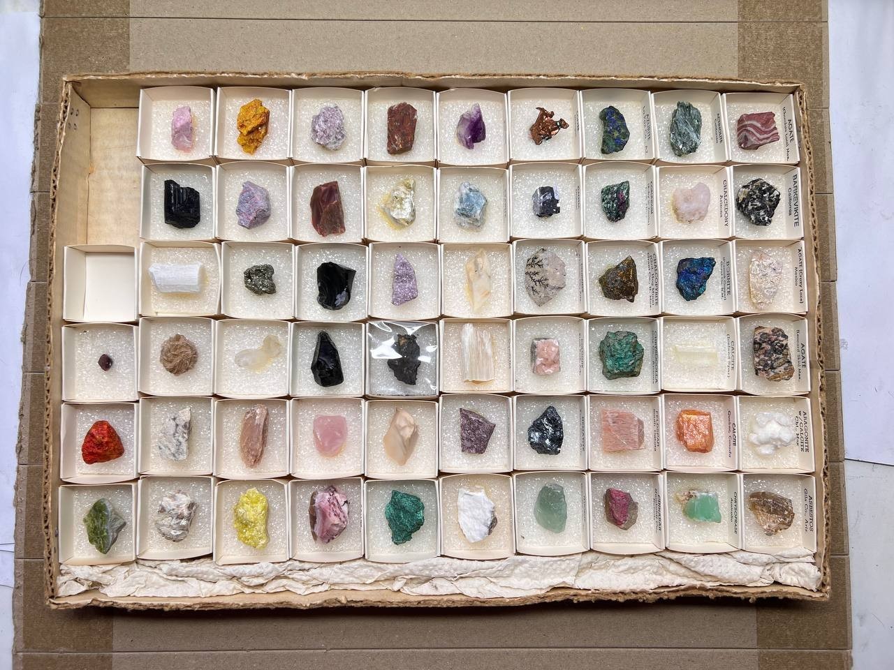 Rare Vintage Tokyo Science Co. 57 Specimen Mineral Collection Box Set – Japan