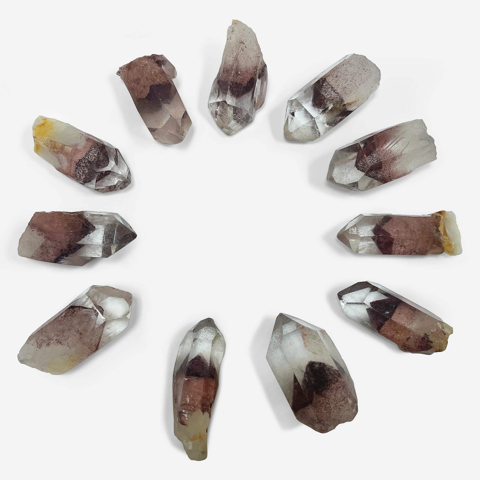 Natural Red Phantom Quartz Crystal Gemstone Mineral Specimen – Rare Healing Ston