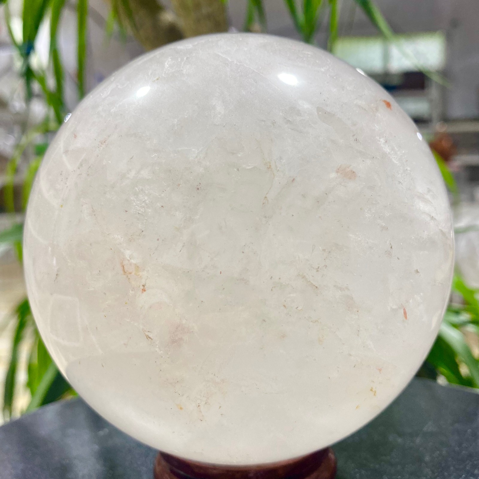 4.62LB white crystal transparent quartz crystal ball Reiki repair