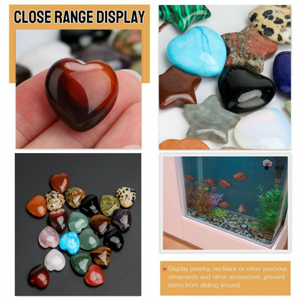 10x Heart Shape Natural Healing Crystal Gemstones Reiki Chakra Collection Stones