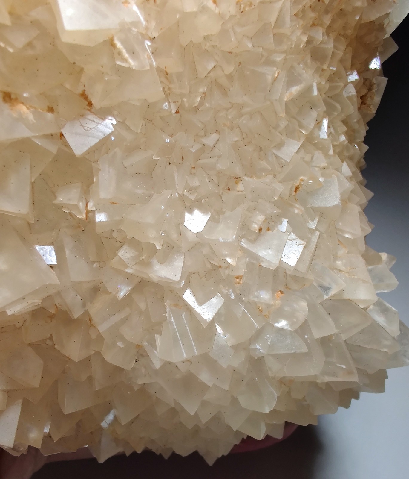 Calcite crystals, large, fluorescent. Central Java, Indonesia. 843 grams.