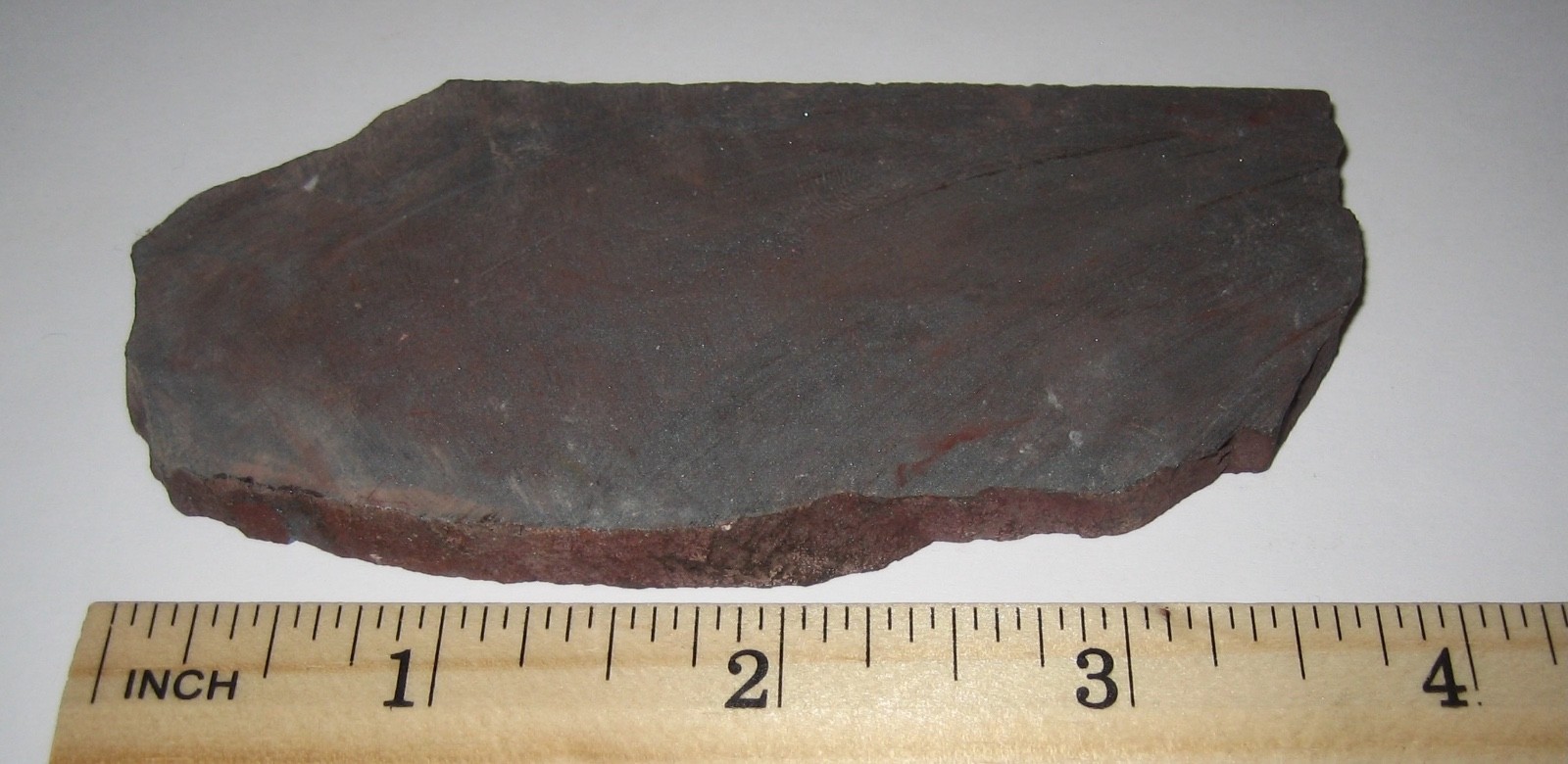 3.9″ x 1.7″ x 6mm SAW CUT NATURAL ROUGH HEMATITE CRYSTAL STONE SLAB ~ 114.4g *1