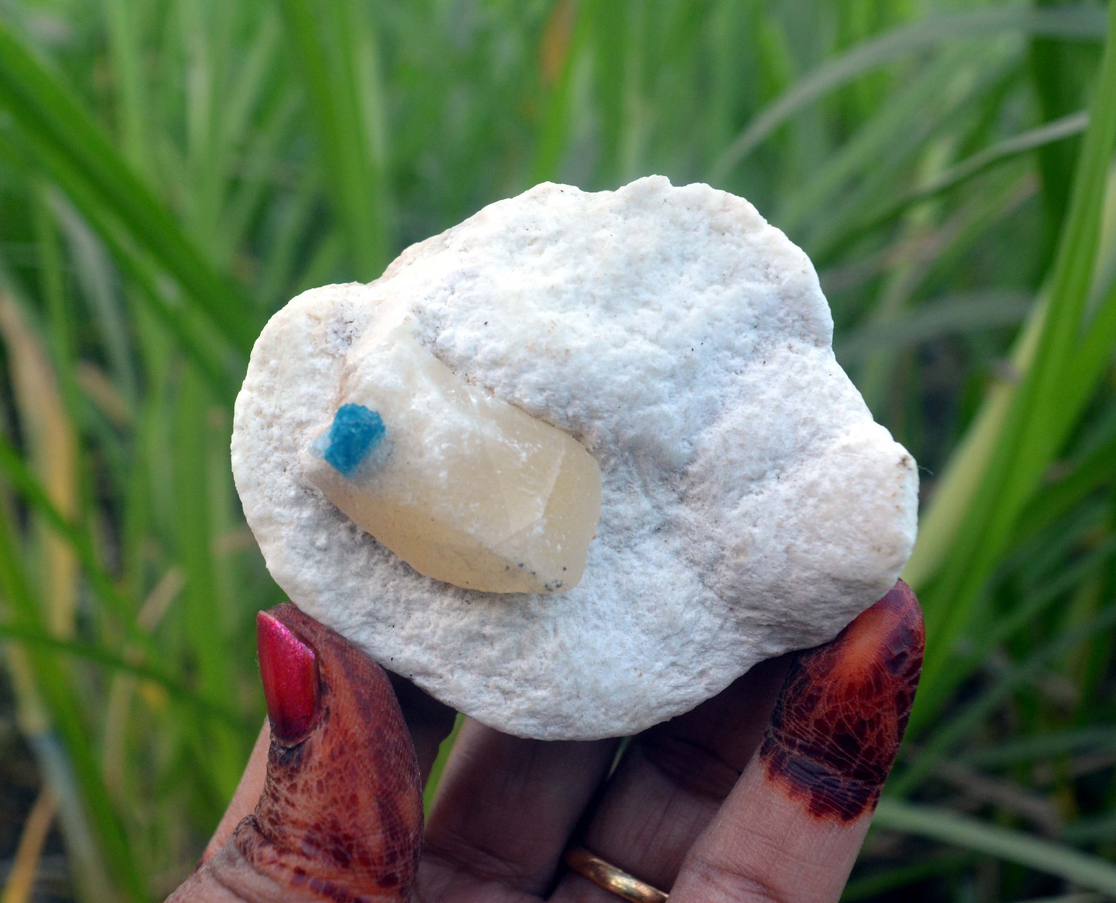 cavancite w/ calcite & matrix minerals specimen j-1