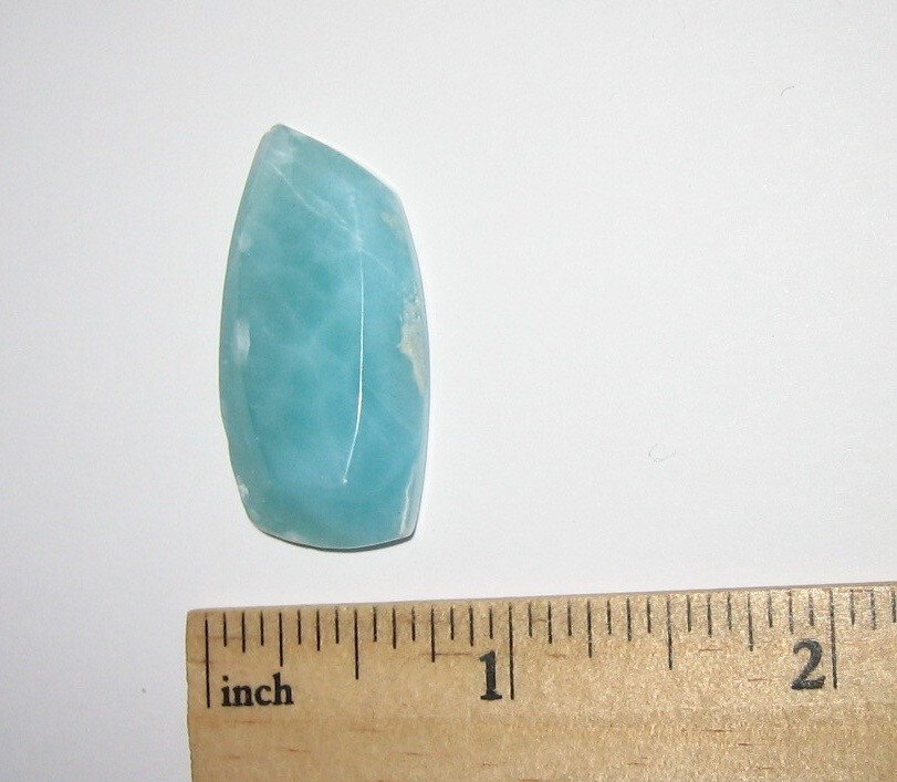 34mm x 17mm TOP QUALITY POLISHED NATURAL LARIMAR STONE CABOCHON ~ 7.6grams *AA