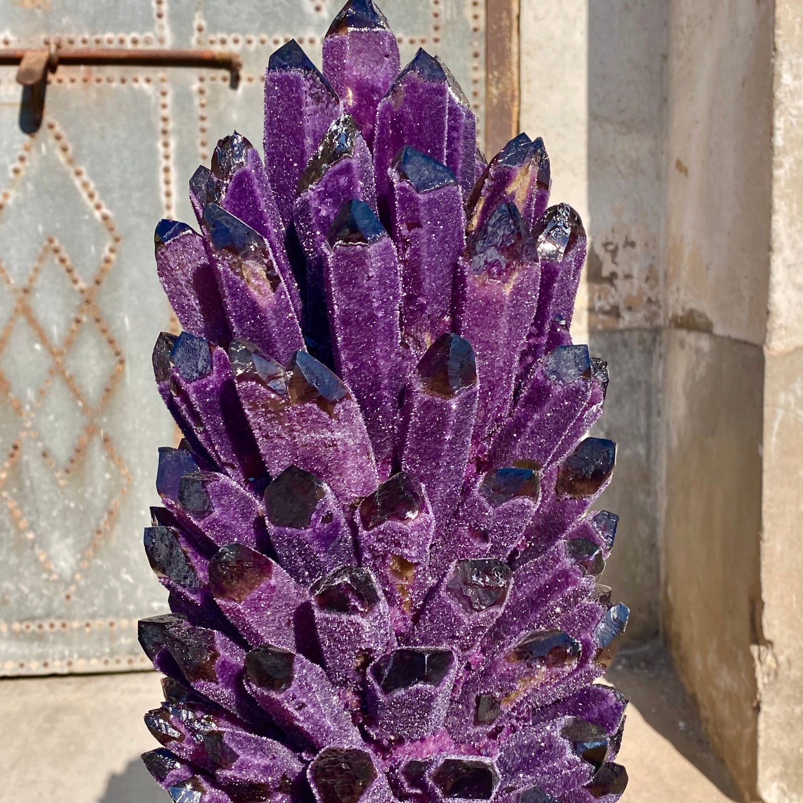 24.8LB New Find purple PhantomQuartz Crystal Cluster MineralSpecimen