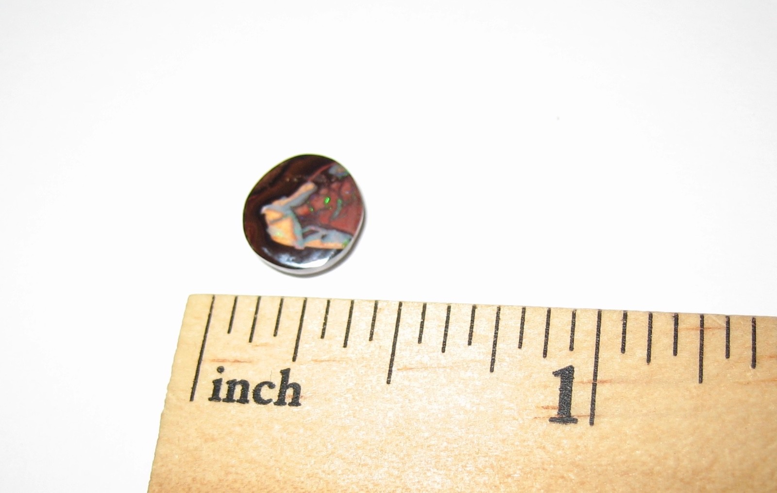 8mm POLISHED ROUND BOULDER OPAL CRYSTAL STONE CABOCHON FROM AUSTRALIA 1.65cts *1