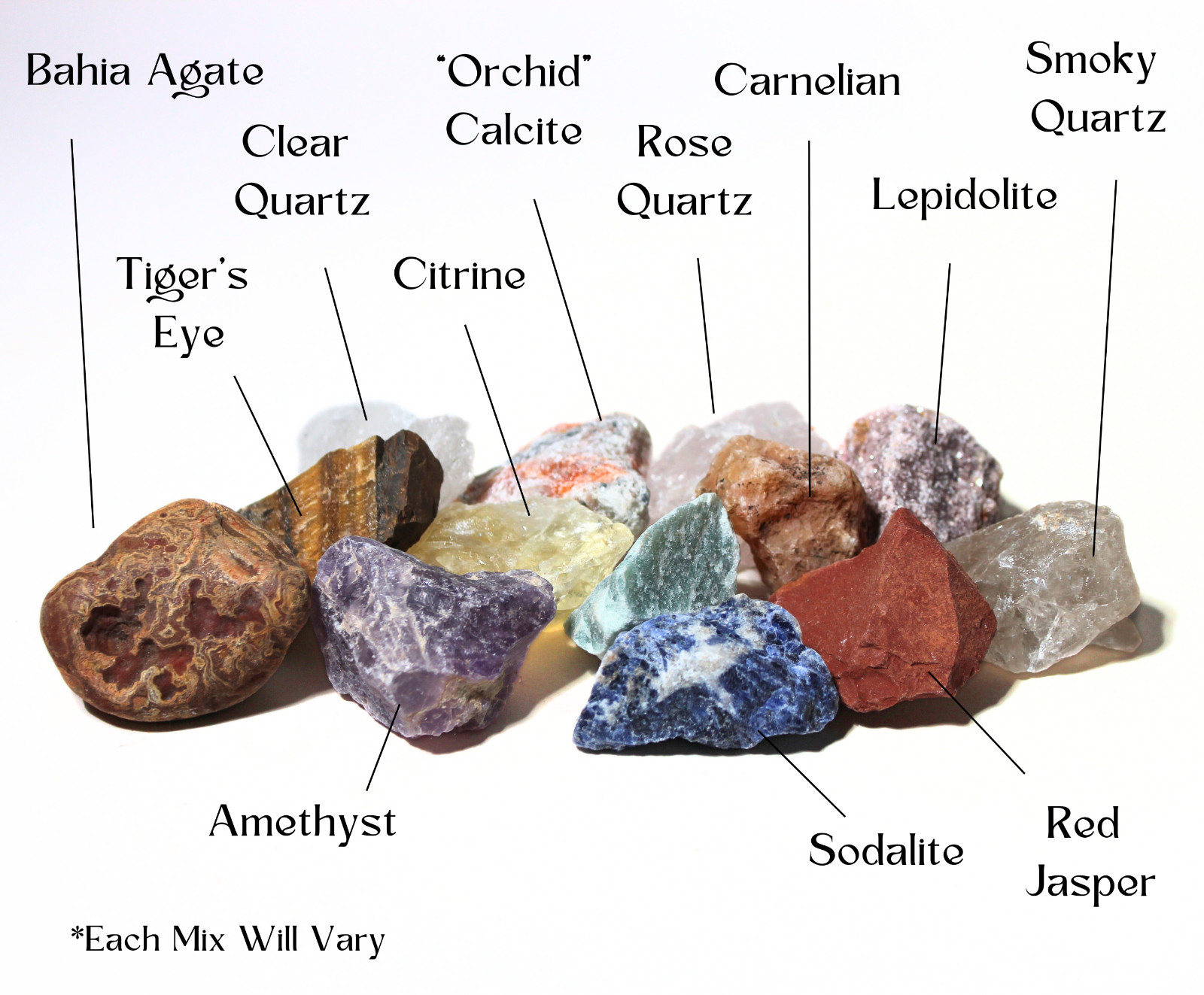 Brazil Mix – Rough Rocks for Tumbling – Bulk Wholesale 1LB options