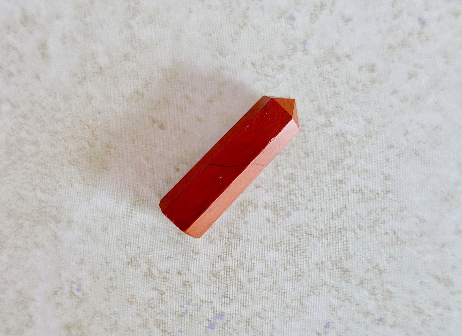 Red Jasper Stone Single Point Healing Natural Crystal Quartz Wand Reiki Energy H