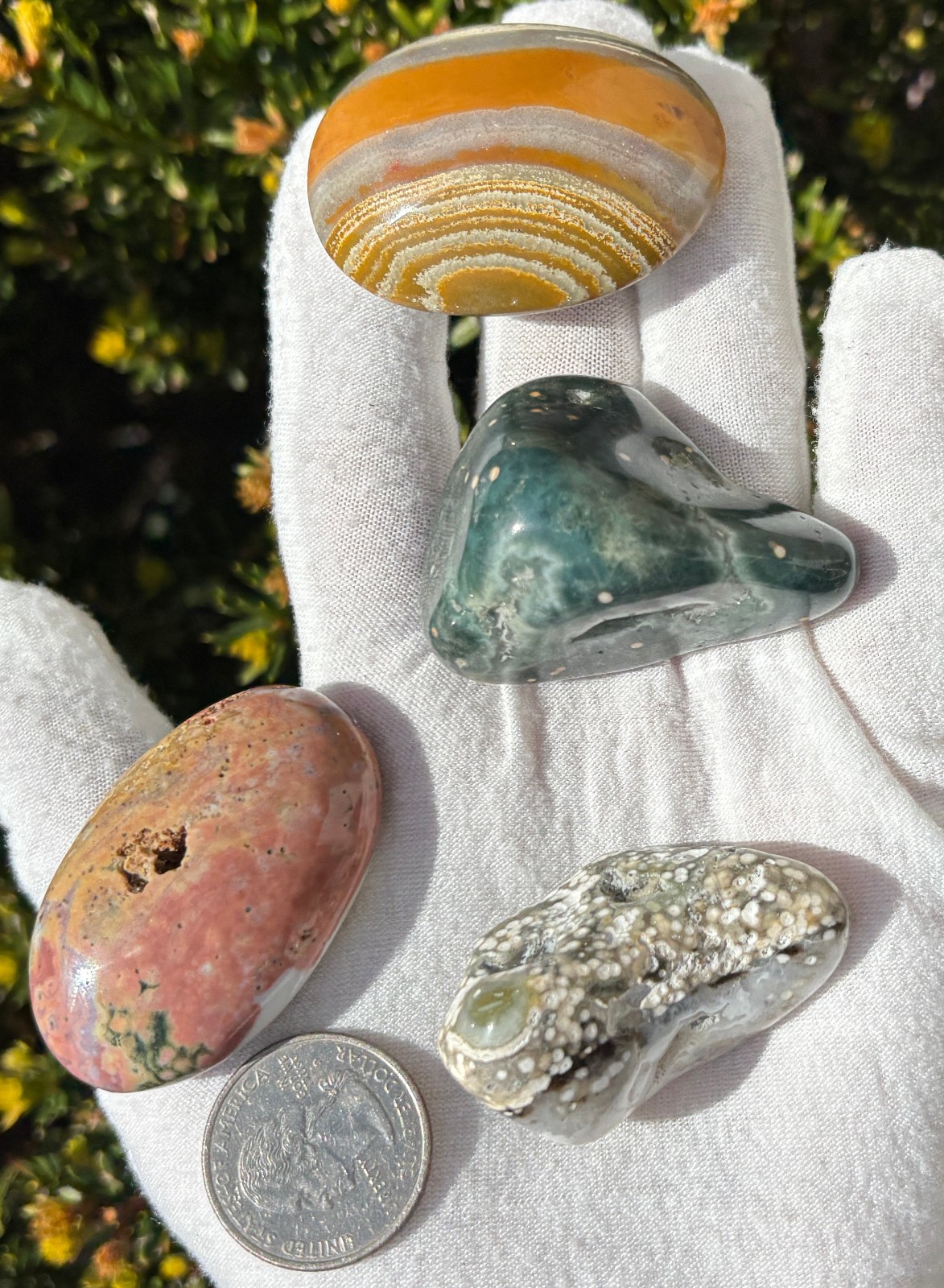 USA SALE 340g LOT XL/L TUMBLES OCEAN JASPER TUMBLES TUMBLE TUMBLED STONE STONES