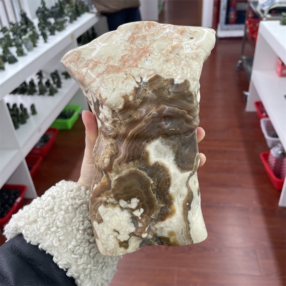 6.2LB 7″Natural Amber Calcite Male Body Statue Crystal Heal Carving Quartz