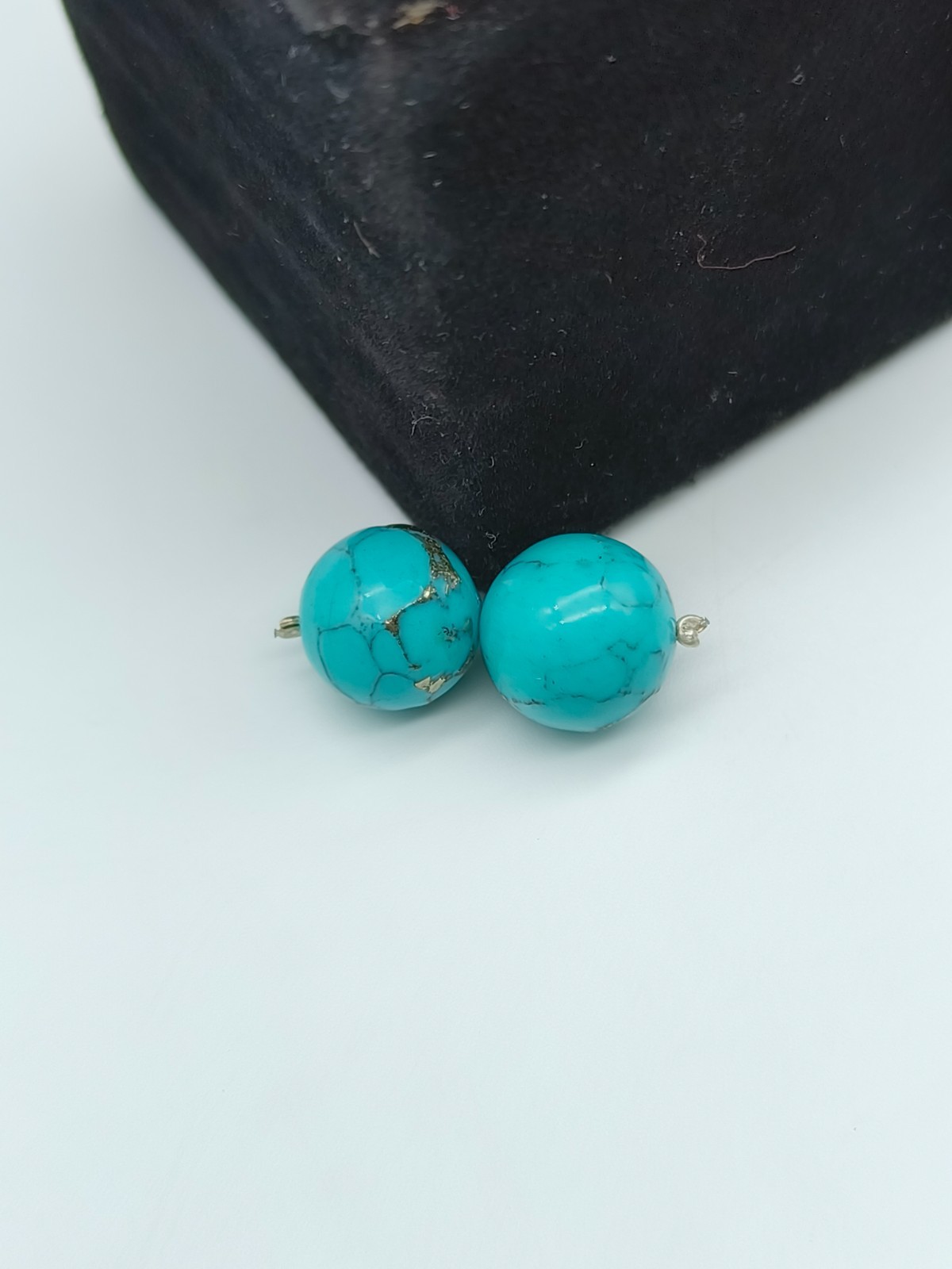 2 Pcs Natural Round Smooth Beads Natur