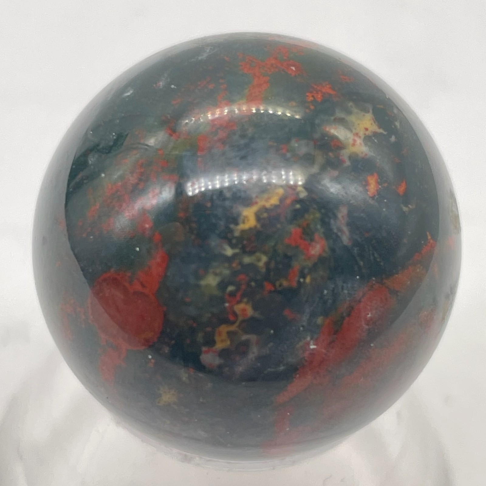 Bloodstone Sphere 20g (3oz) Display Specimen | 25mm (1″) | Green Red | 1 Sphere|