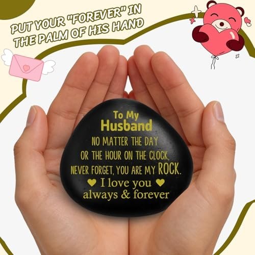 Engraved Stone Gift for Him – Romantic Valentine’s Day, Anniversary, Birthday Gi