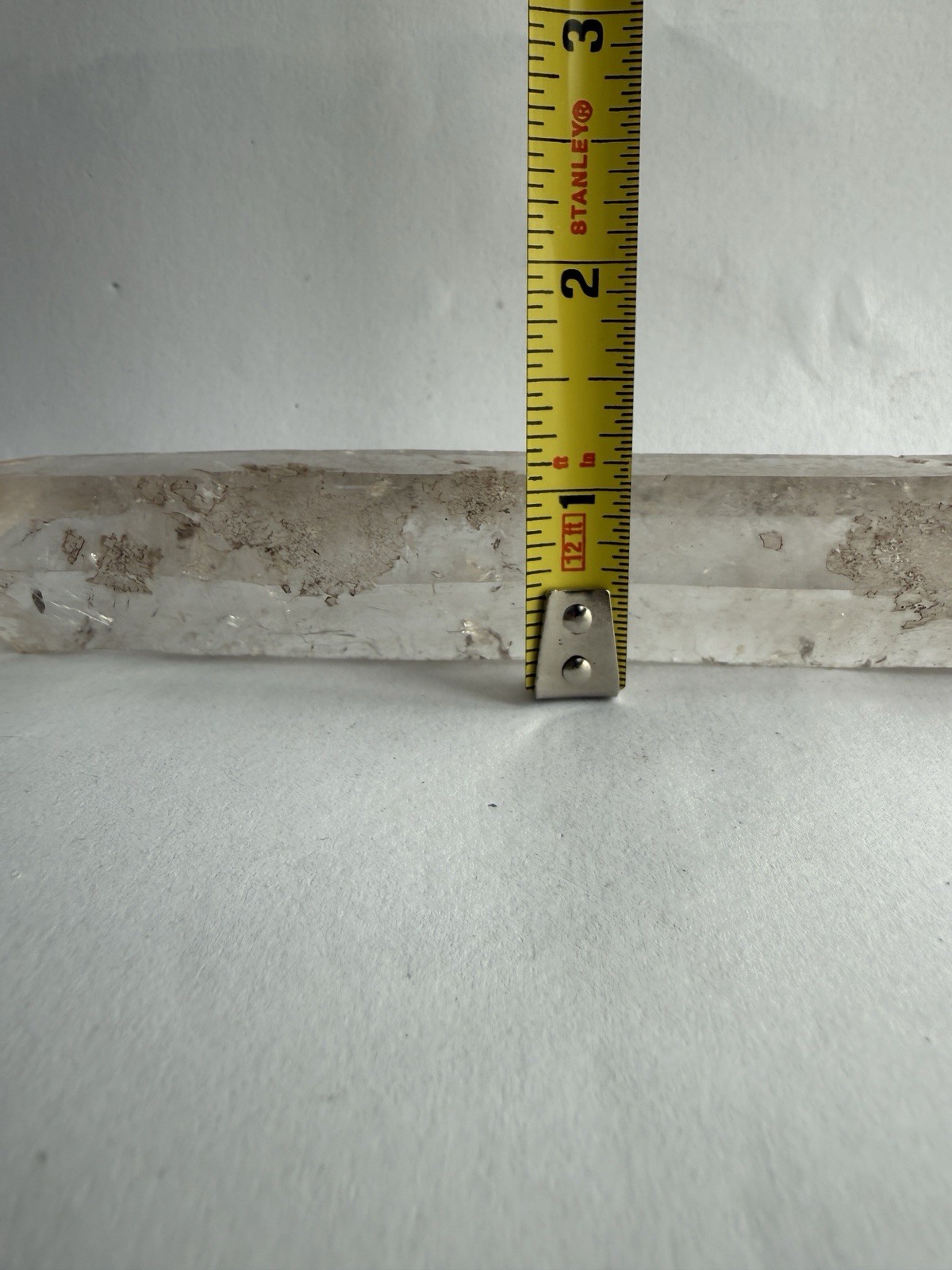 Natural Clear Smoky Quartz Crystal Point Wand 214g 6.5″ Raw Mineral Specimen