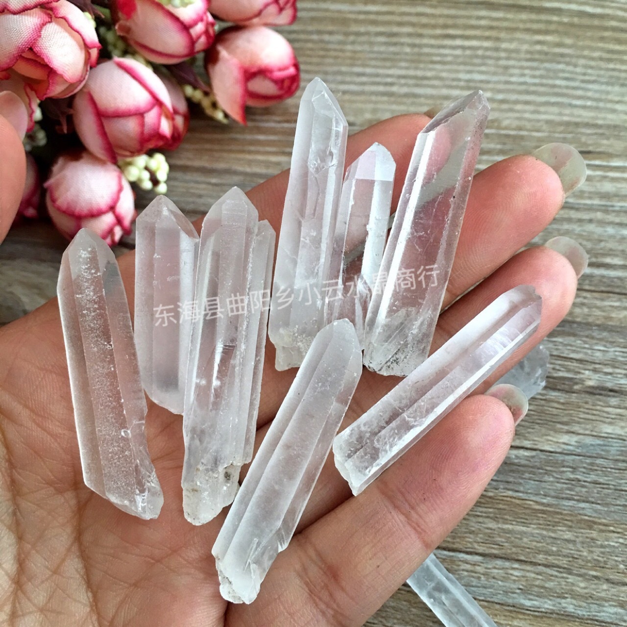 50g Tibet Nice Lot Natural Clear Quartz Crystal Points Wand Specimen US Seller