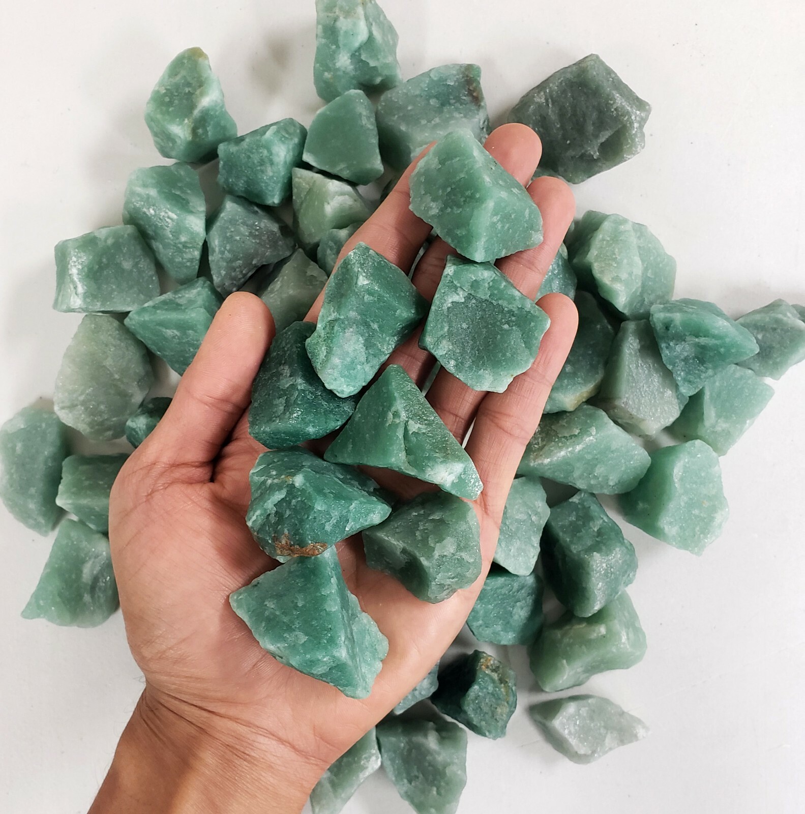 Green Aventurine Crystal aka Green Quartz Bulk Wholesale Crystals from Brazil