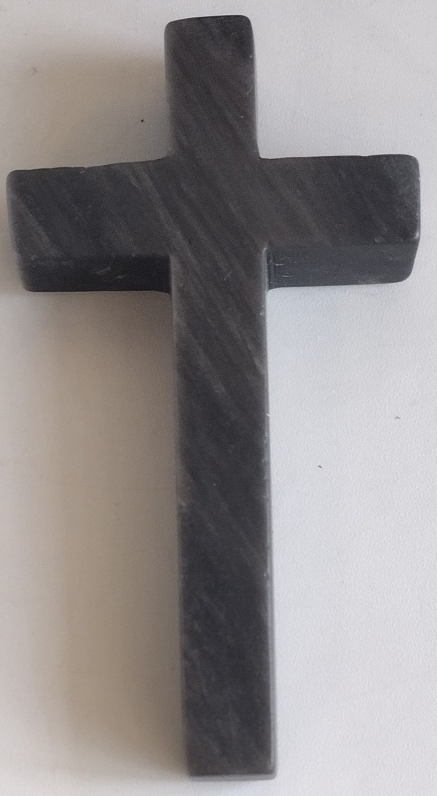 Silver Sheen Obsidian Cross Standing Crystal Cross Natural Stone Religious Decor