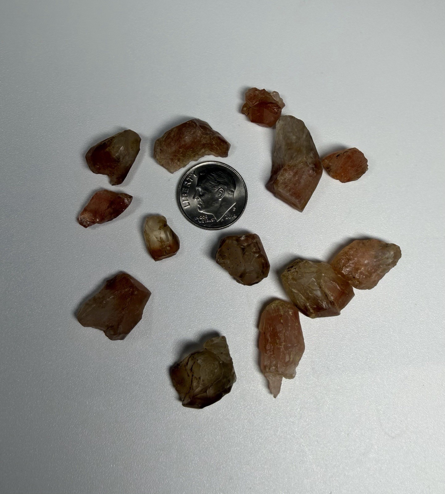 Small Rough Hematite Strawberry Quartz Lot From Kazakhstan (See Description)