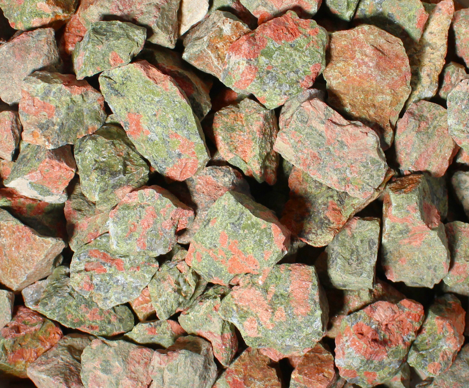 Unakite – Rough Rocks for Tumbling – Bulk Wholesale 1LB options