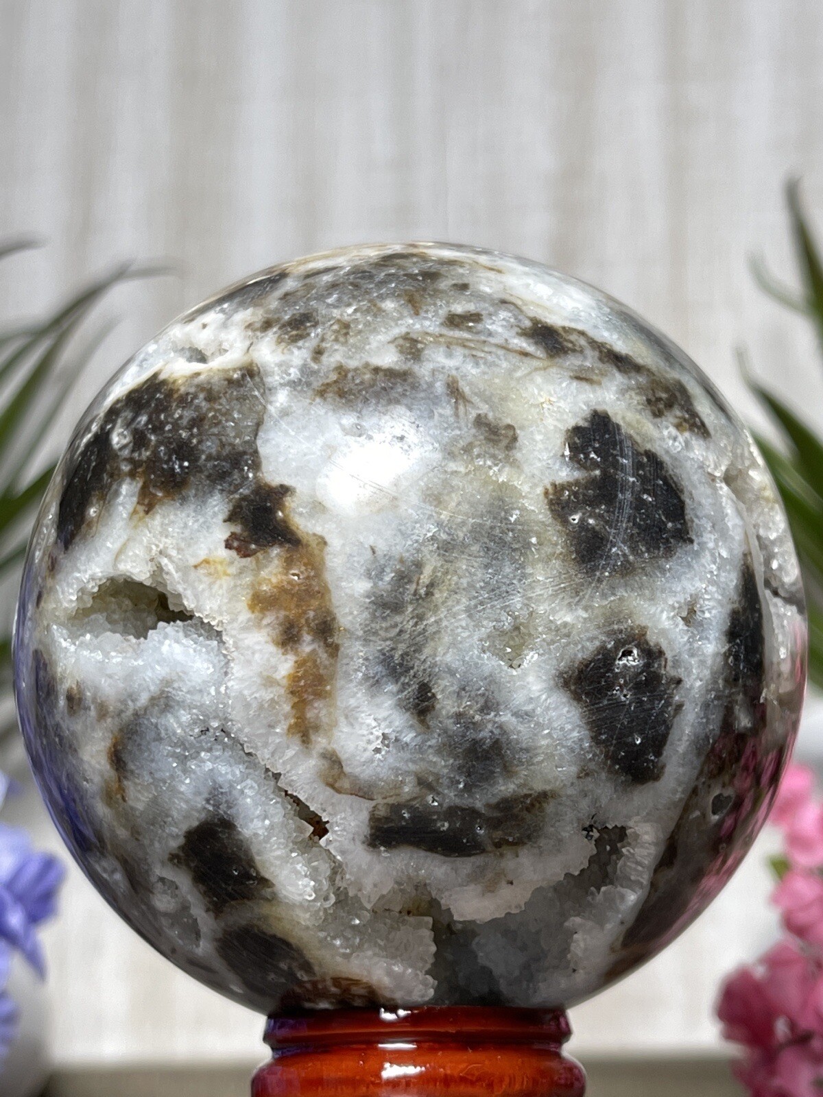 73mm SPHALERITE DRUZY SPHERE – Black Mineral Druzy Crystal Chakra Reiki Witch