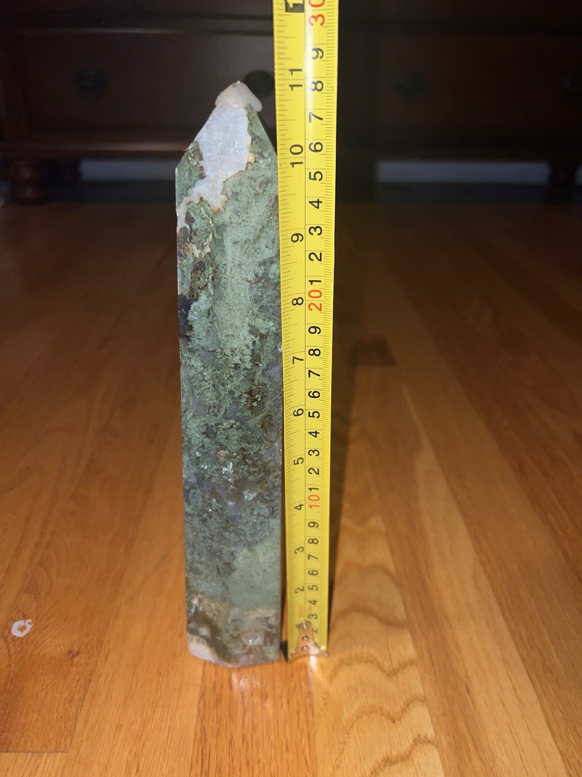 MOSS AGATE TOWER – Green Moss Forest 2.7lbs (1224.7g) and 11 Inches (280mm)