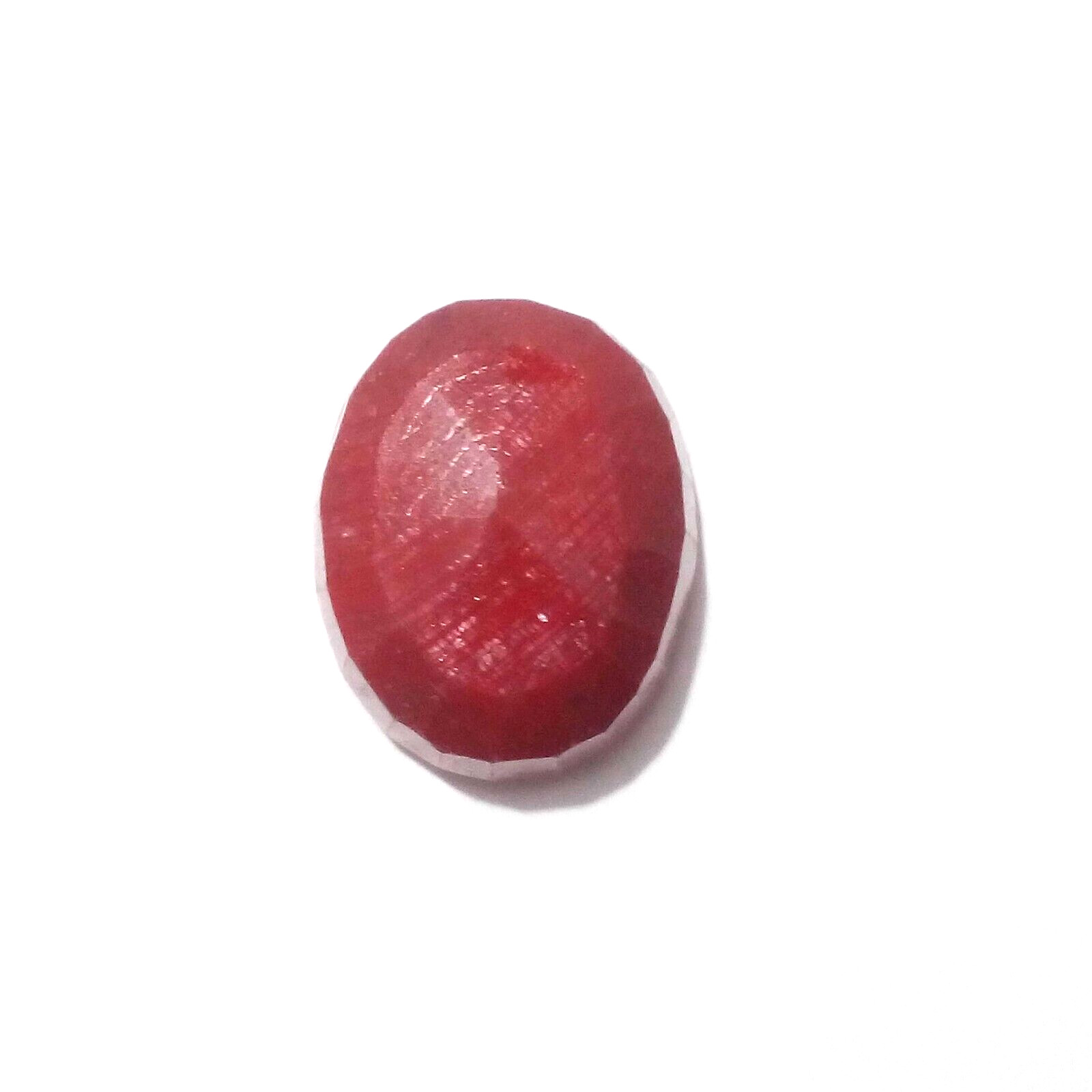 Beautiful Red Ruby Oval Shape 12.10 Crt Red Ruby Faceted Loose Gemstone