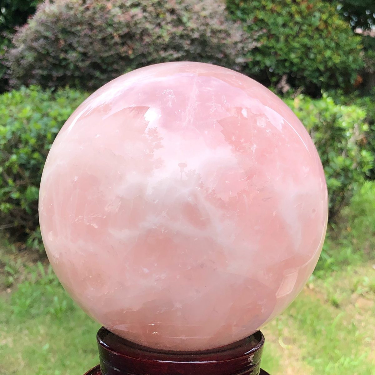 10.27LB Natural pink rose quartz sphere crystal polished ball healing decor