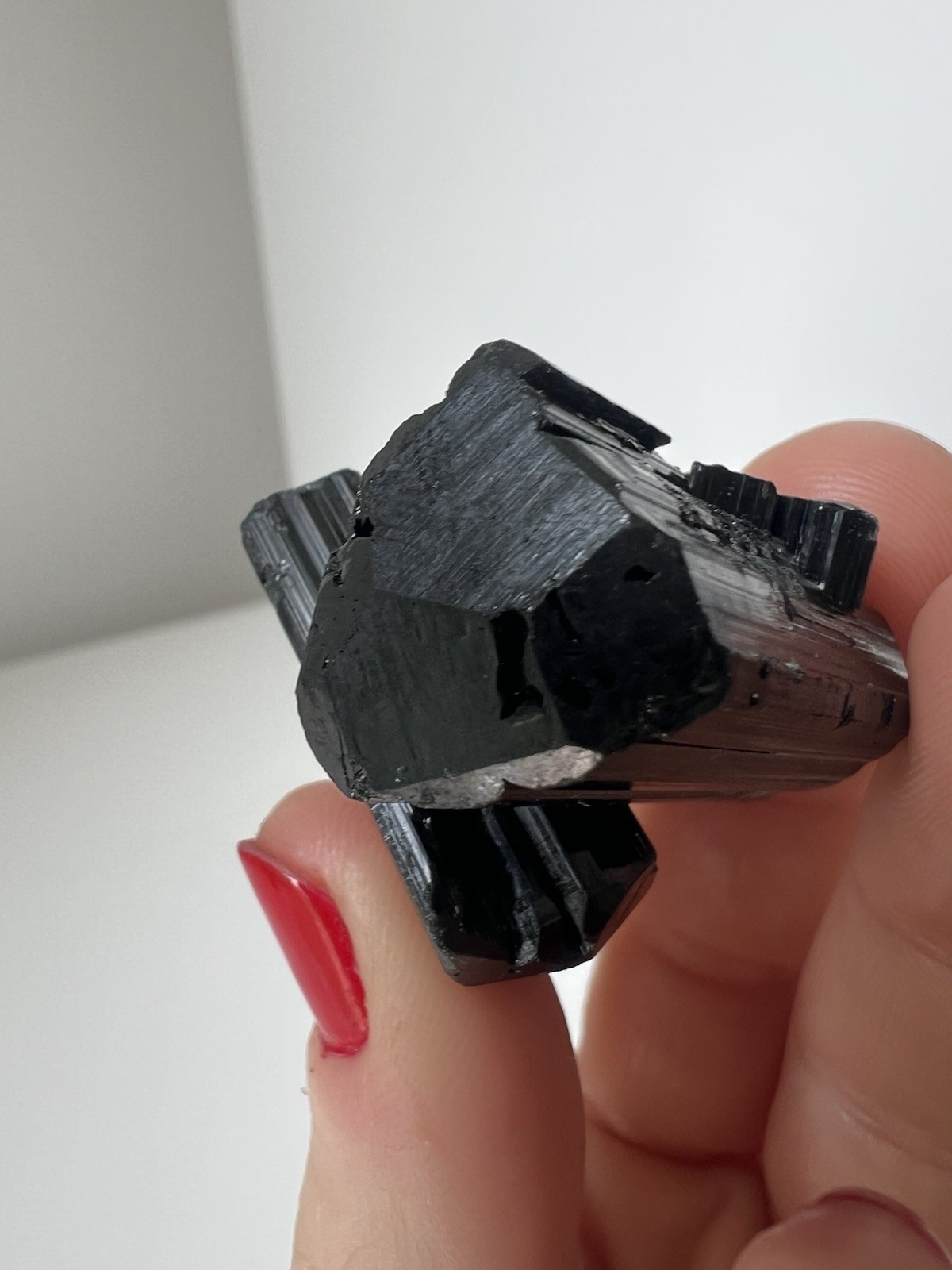 33g – Raw Black Tourmaline | Cross Cluster | Mozambique