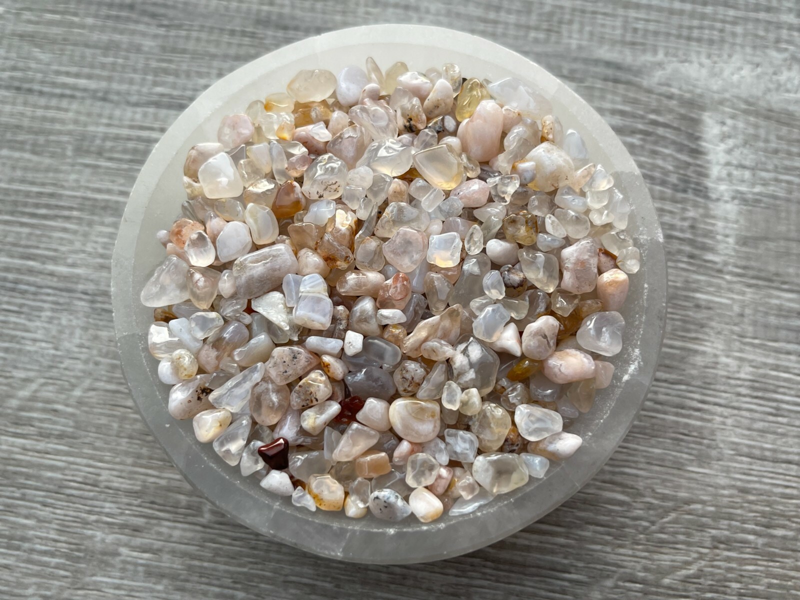 Grade A++ Cherry Blossom Flower Agate Semi Tumbled Gemstone Mini Chips 4 – 13 mm