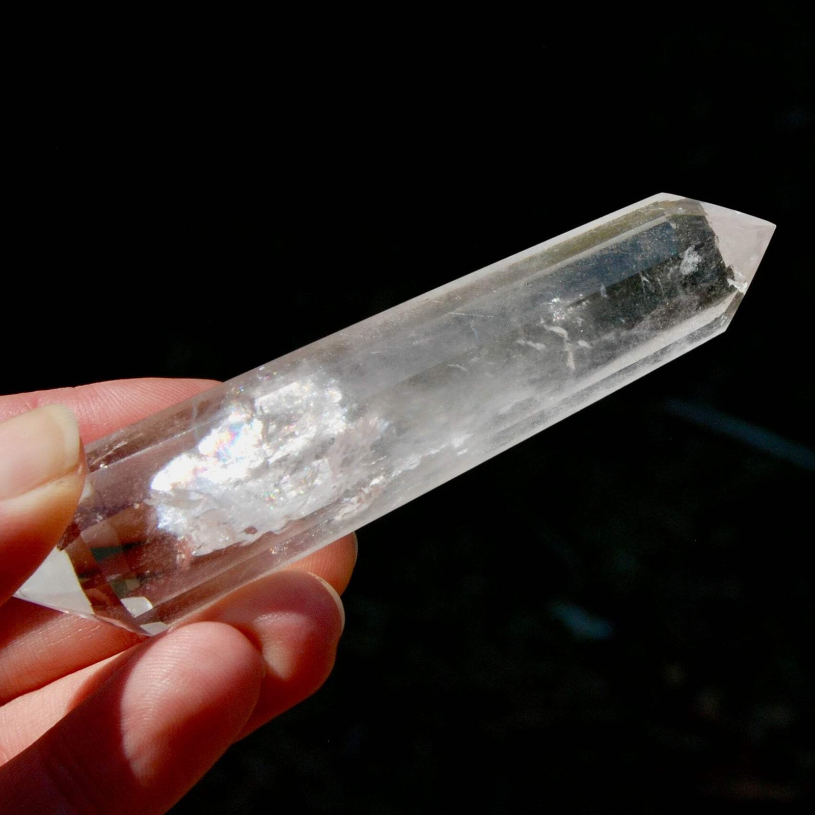 3.7″ Clear Quartz Vogel Crystal – 12 Sided Healing Wand from Brazil L1b