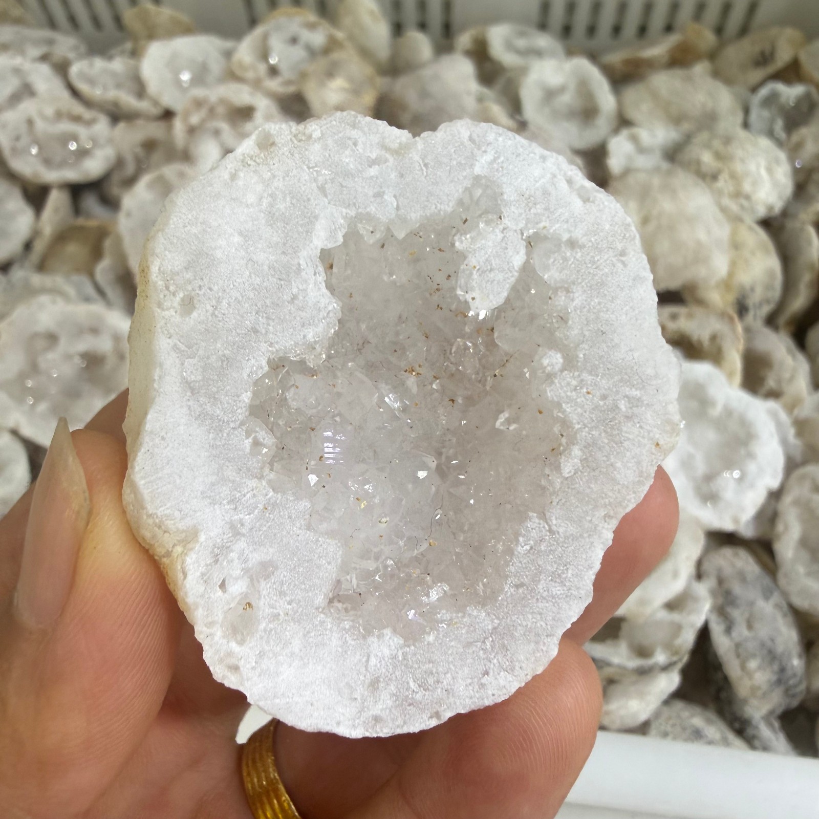natural White crystal Cave run-of-mine quartz crystal Healing gift random 1pc