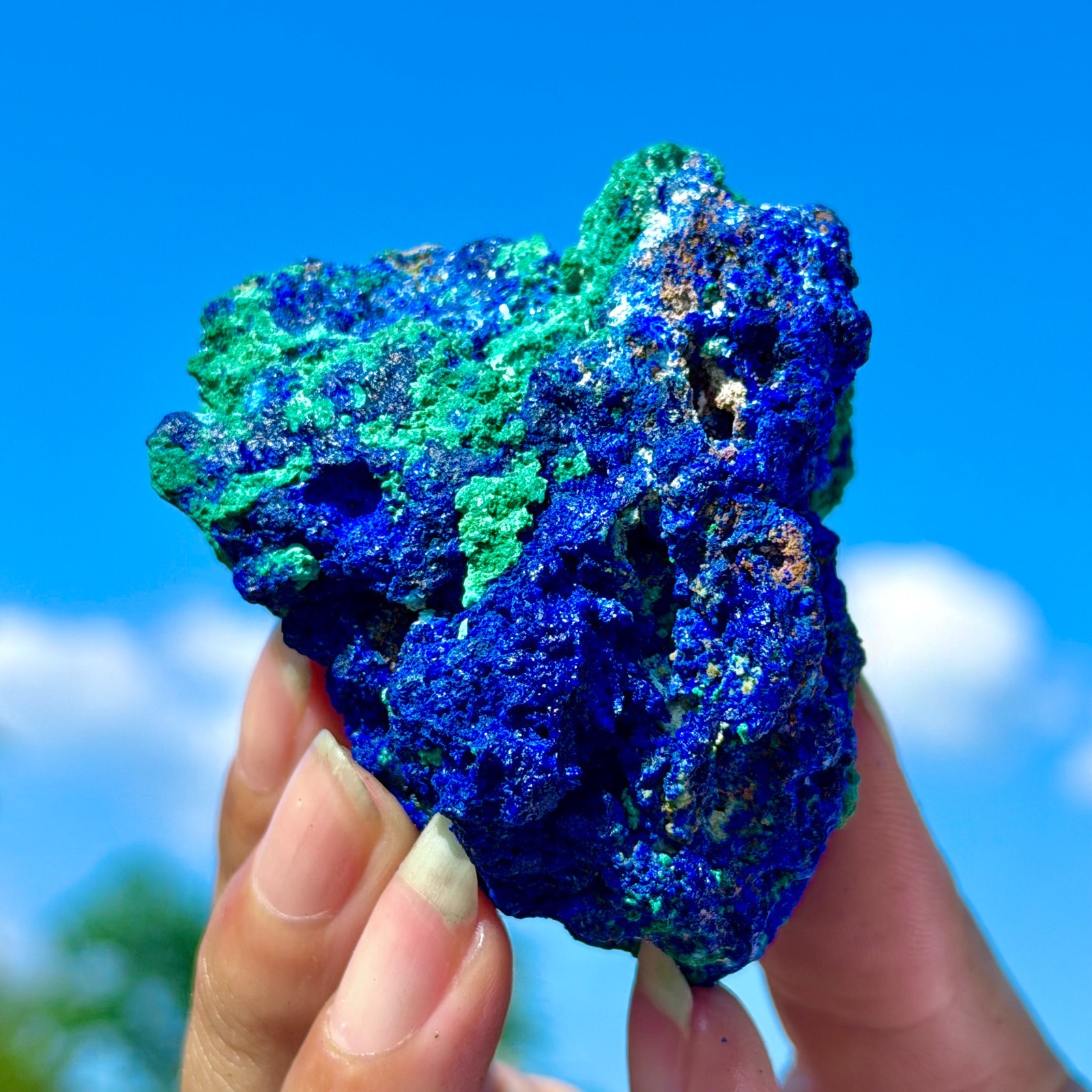 183G BEST NATURAL Azurite/Malachite Crystal Quartz Minerals Specimens