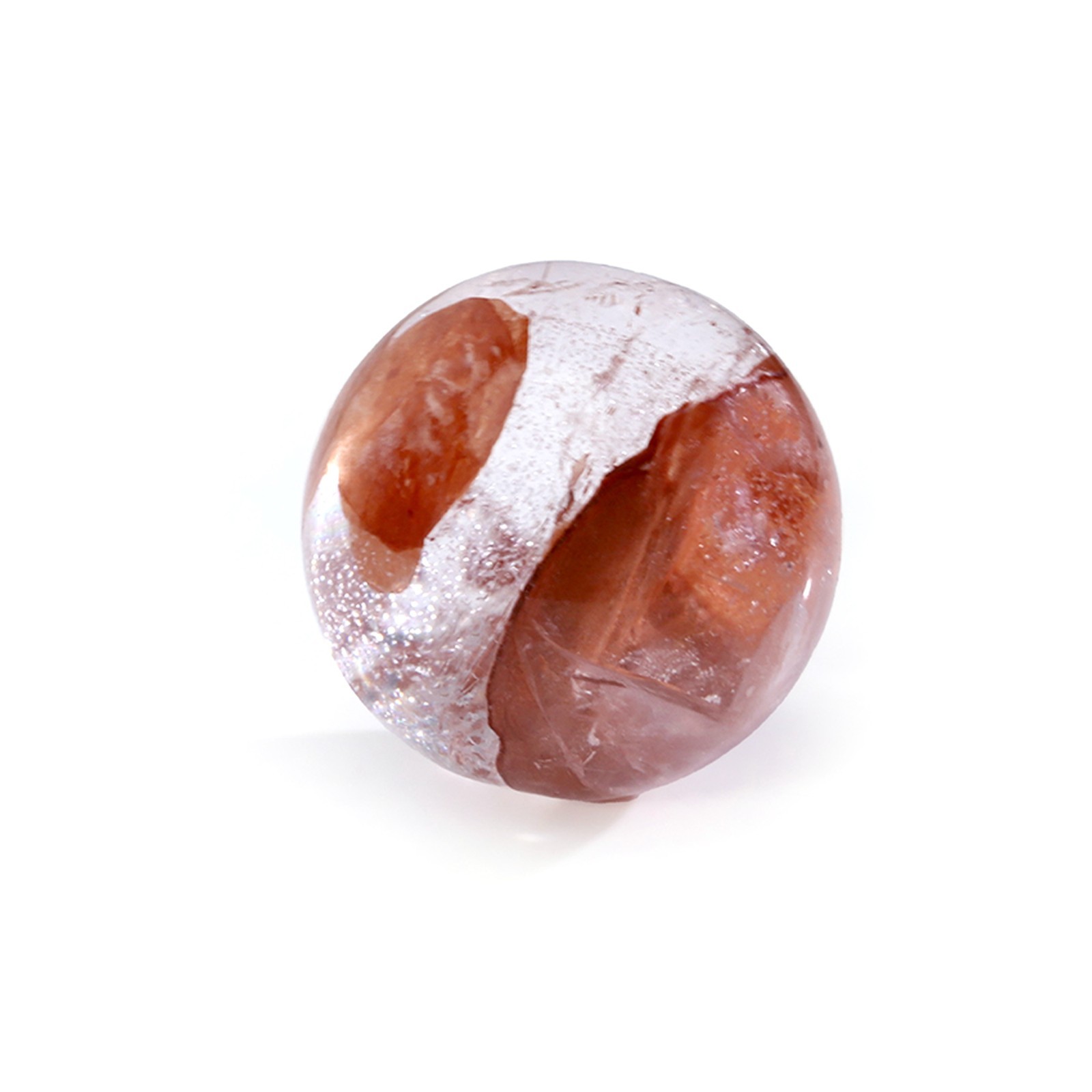 Himalayan Crystal Quartz Sphere Ball Clear Pink Glassy 18-19mm