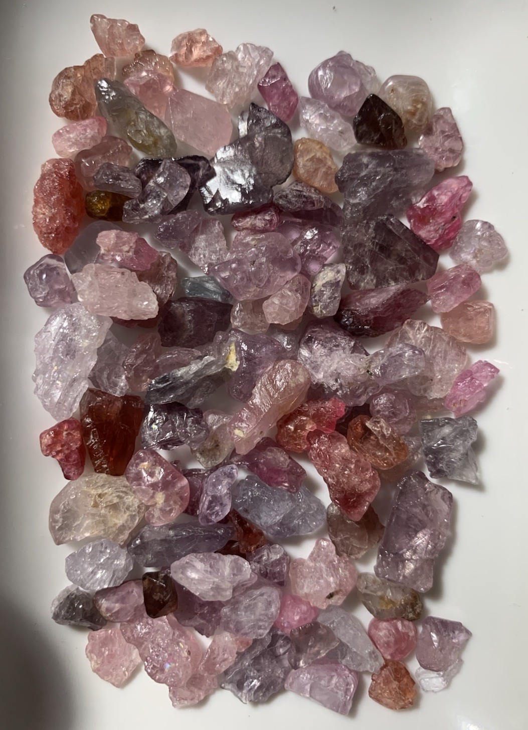 310Ct Beautiful Natural Mix Color Spinel Rough From Burma