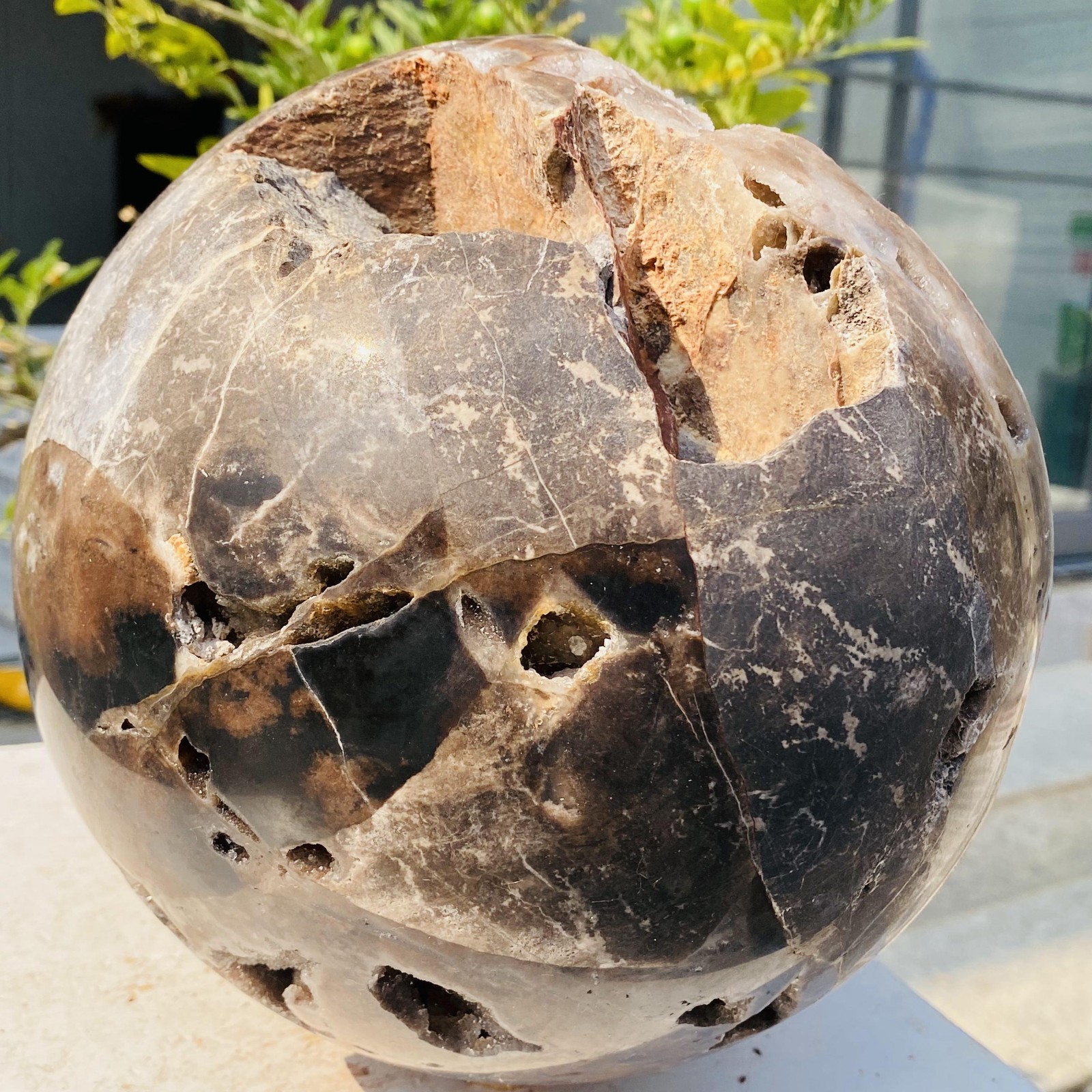 Natural Sphalerite ore Quartz Sphere Quartz Crystal Ball Reiki Healing 8680g