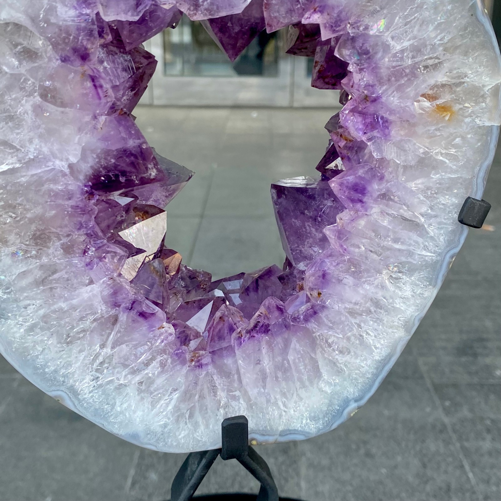 7.14LB Natural amethyst cavity flake quartz crystal mineral specimen