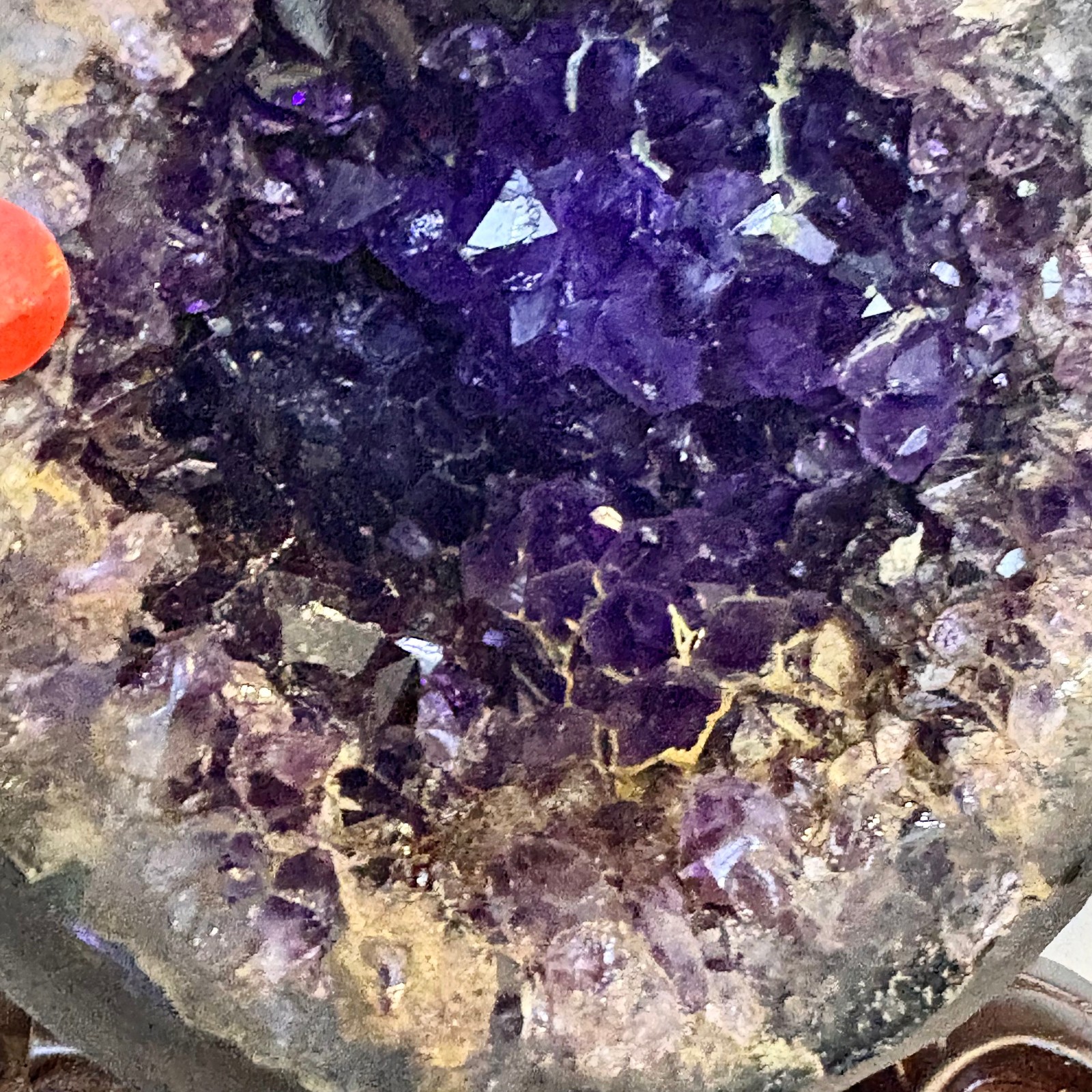 5LB Natural uruguay amethyst geode quartz money bag crystal +stand