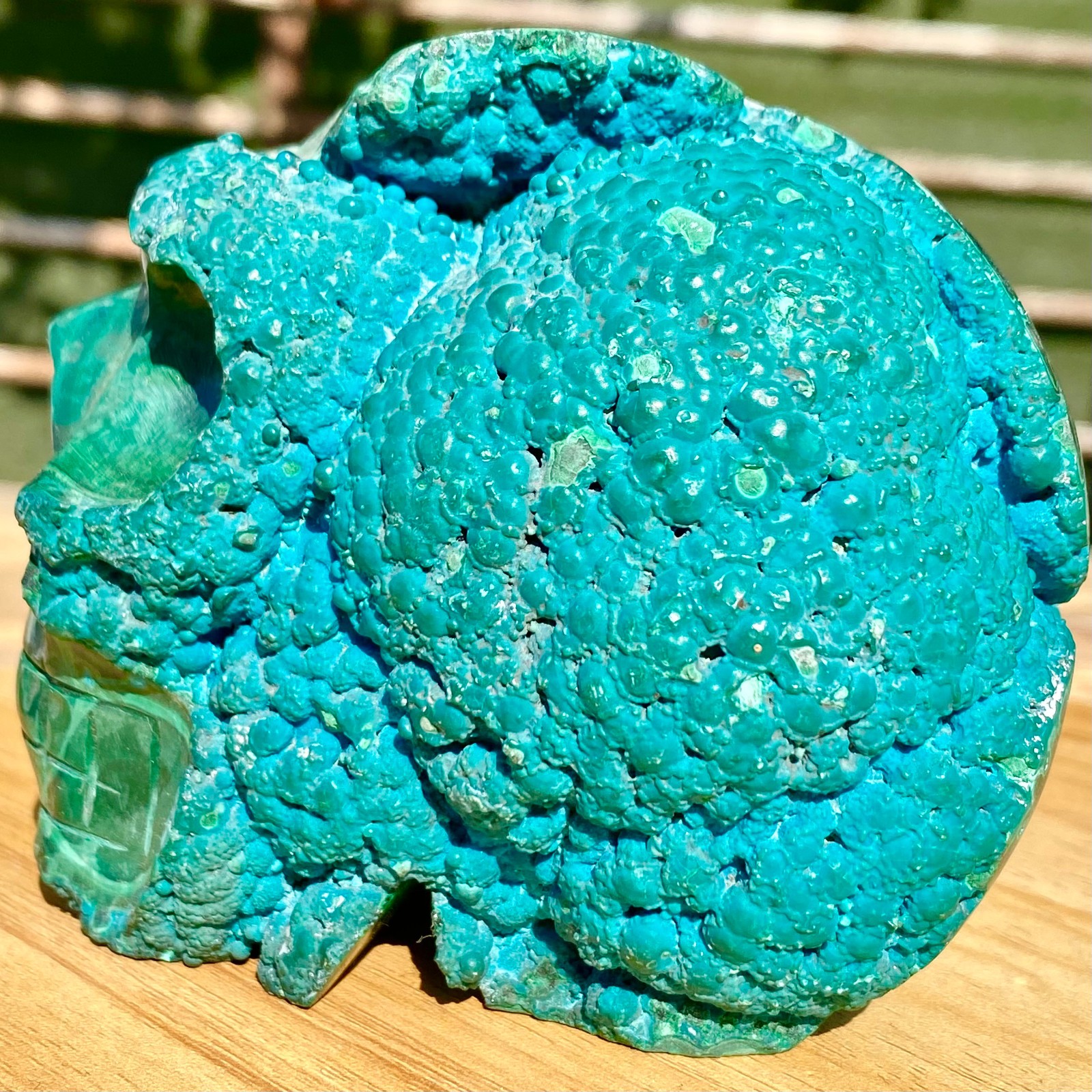 2.13LB Malachite Crystal Skull, Hand Carved Gemstone Fine Art Sculpture