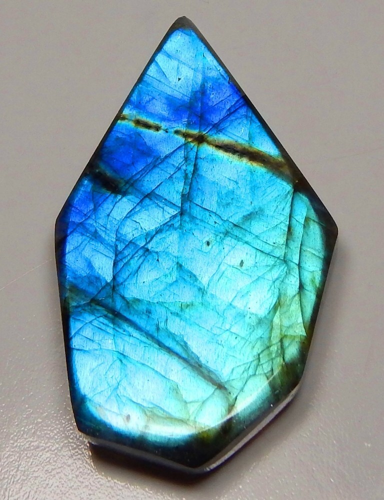 Natural Labradorite Slab, 1.25″ – 9″ High Flash Polish Labradorite, Pick a Size